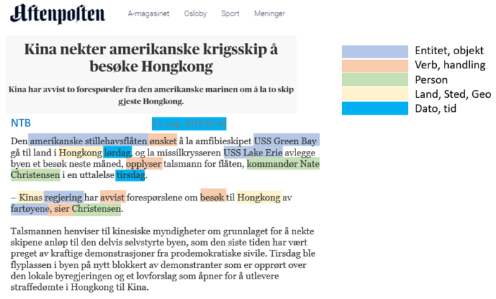 Skärmdump på en webbsida med text