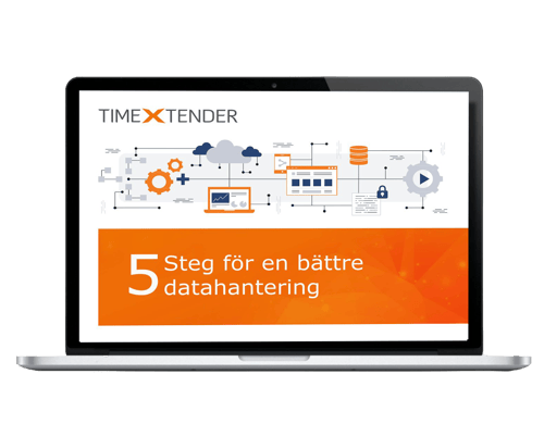 Visualisering av 5 steg i datahantering